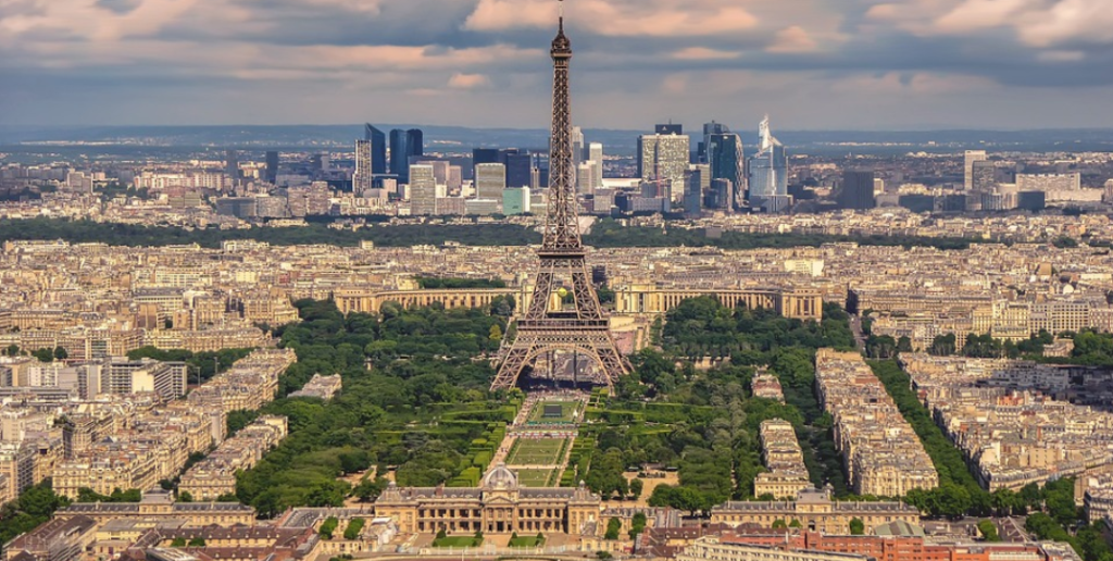 EIffel Tower with cover full city